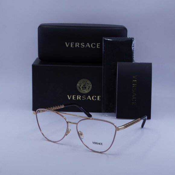 Versace VE1296 1515 Cat Eye Eyeglasses – Pastel Rose 55mm - Picture 1 of 7